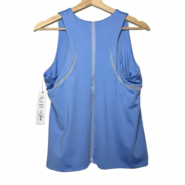 Lucky In Love Linen High Neck Action Tank Women L Peri Blue Tennis Pickleball - Image 4