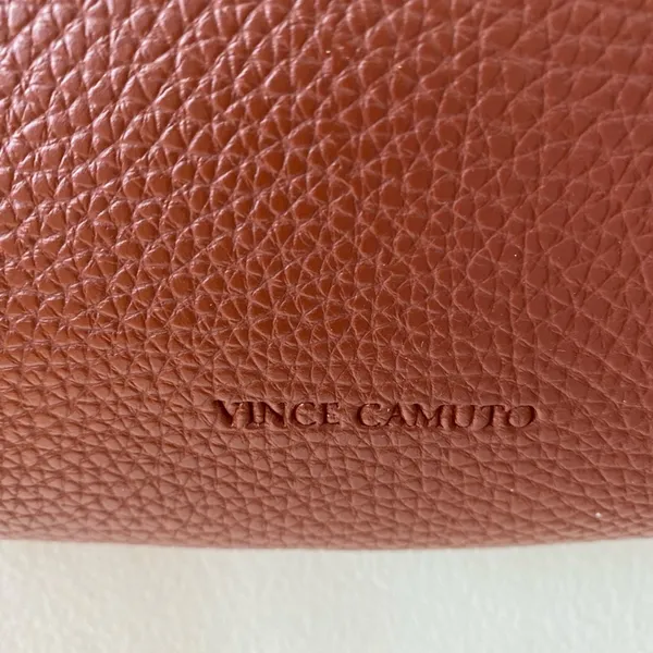 NWOT Vince Camuto Brown And Black Leather Tote Bag - Image 5