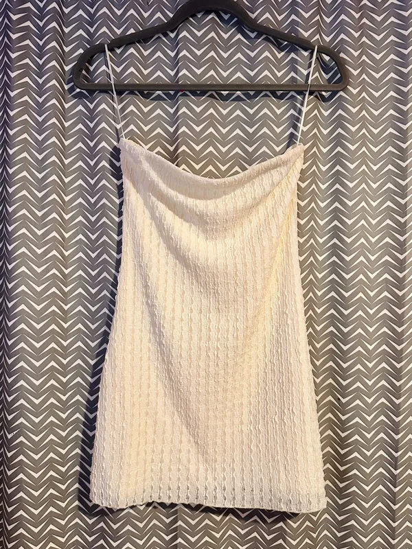 NWT Peppermayo | Calm Waters Knit Mini Dress - Cream, M/L - Image 4