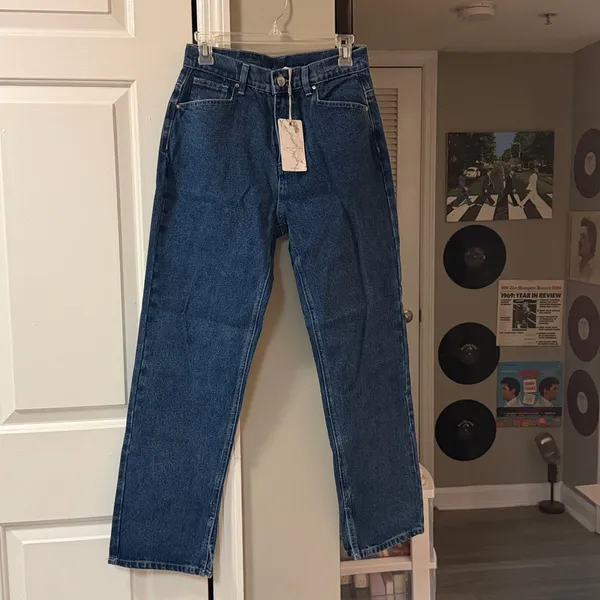 $115 Nwt Lichi High Rise Slit Side Western Flare Jeans, 28 - Image 3