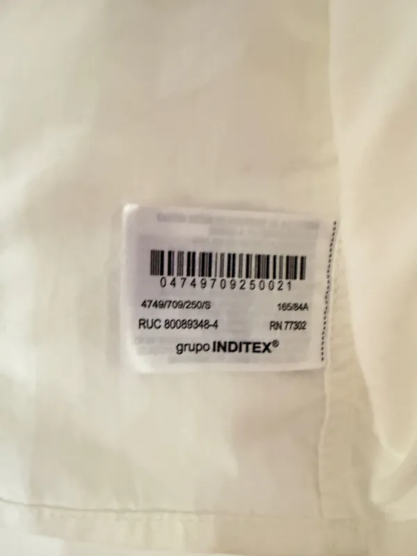 ZARA Zipper Top Crop White Small - Image 5