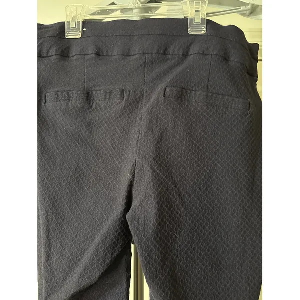 Maurices Womens Navy Blue Textured Pull On Stretch Dress Pants Size 18 REG - Image 5