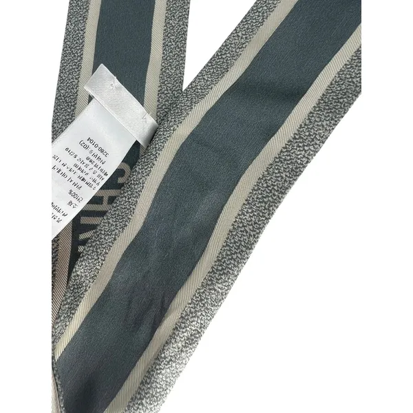 Christian Dior Toile de Jouy‎ Floral Silk Mitzah Scarf Beige Multicolor - Image 12