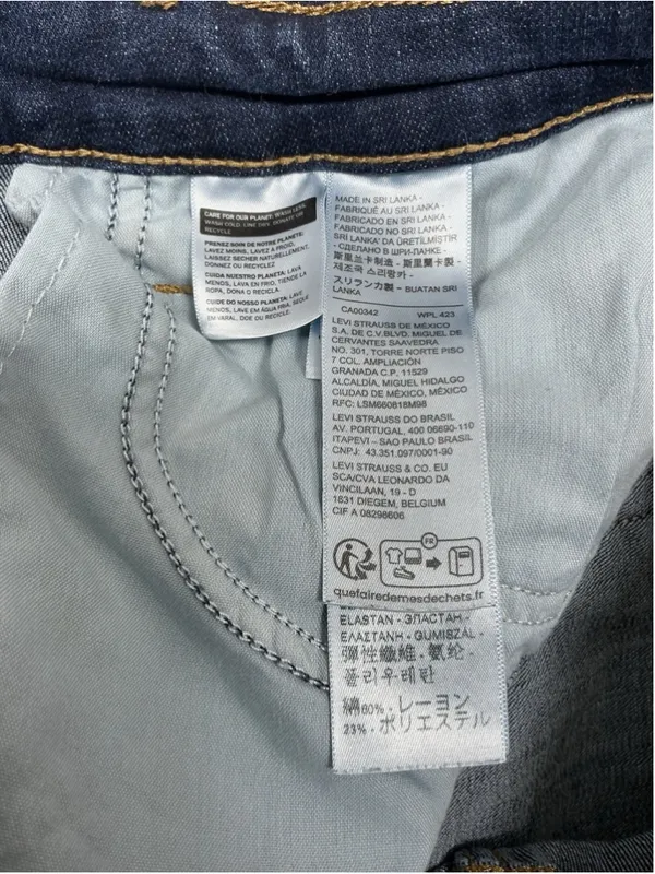 Womans Excellent Levi Strauss 721 Skinny Blue Jeans Waist 33 - Image 5