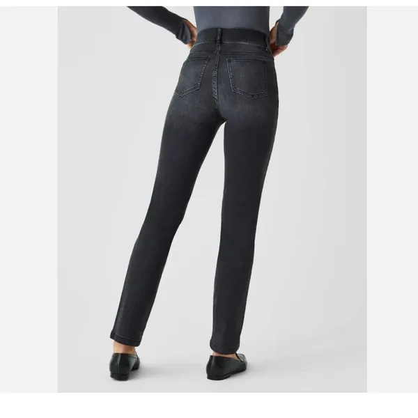 NWT Spanx Ankle Straight Leg Denim Jeans 20355R - Vintage Black SZ-3X - Image 3