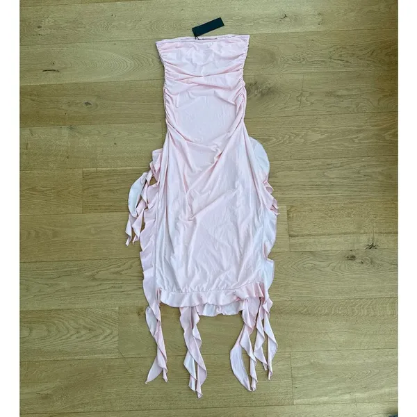 Lioness - Rendezvous Strapless Midi Dress in Blush Pink - Image 4