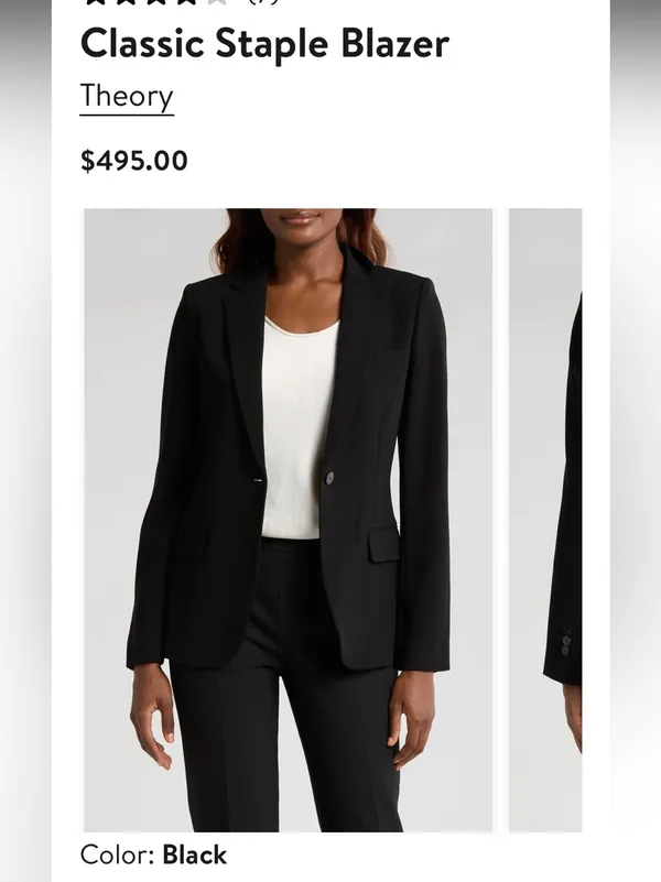 Classic Staple Blazer Theory $495 workwear summer designer formal event - Image 2