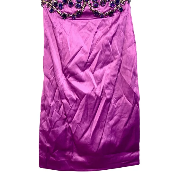 NWT Mandalay Oleander Purple Beaded Embellished Midi Cocktail Evening Dress Sz 2 - Image 6