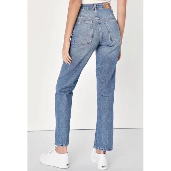 We The Free Pacifica High Rise Slim Straight Leg Jeans Blue 31 - Image 14
