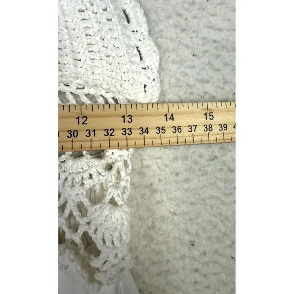 LILBETTER Dress Womens M‎ White Crochet Halter Backless Maxi Boho Bridal Beach - Image 3