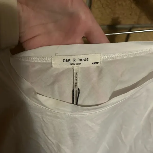 NWT Rag & Bone The Slub Pleat Short Sleeve Tee White Size XS - Image 4