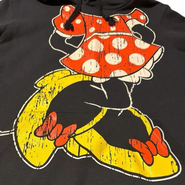 Disney Parks Minnie Mouse Black Ears Hoodie Size M (PTP 20”) - Image 3