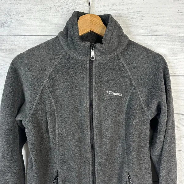 Columbia Womens size Small Benton Springs Full Zip Fleece Jacket Black 1372111 - Image 4