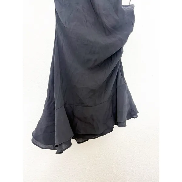 NWT Zara Black Halter Asymmetrical Ruffle Mini Dress Medium Fairy Whimsigoth - Image 10