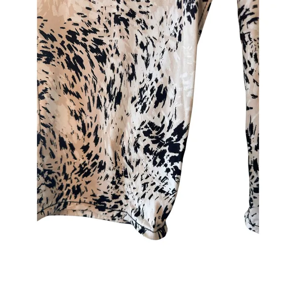 Nine West White Multi Animal Print Capri Pants Women Sz 8 - Image 5