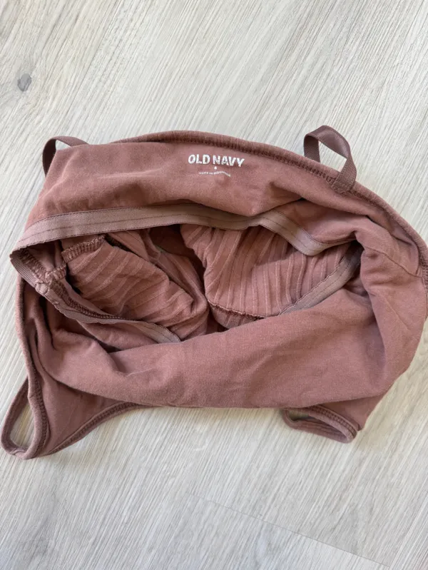 Old Navy Ribbed Spaghetti Strap Camisole - Chestnut Brown - Image 2