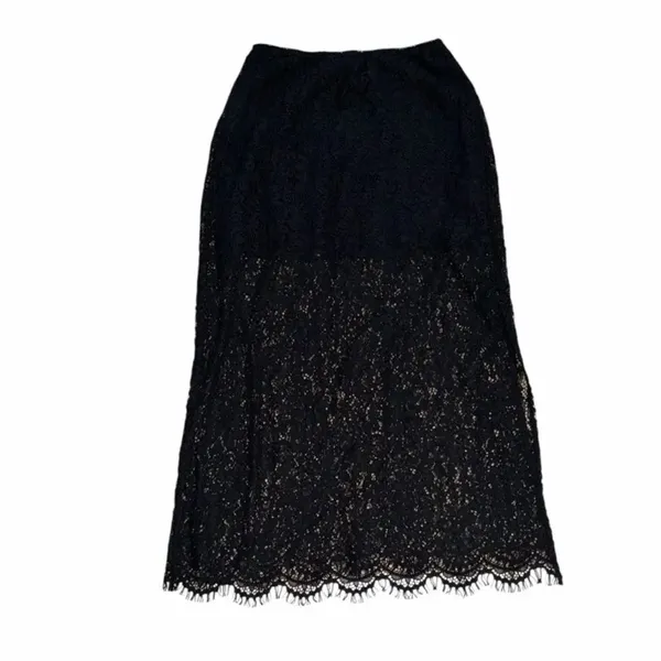 Gap Black Lace Midi Midi Skirt(Size XXS) - Image 7