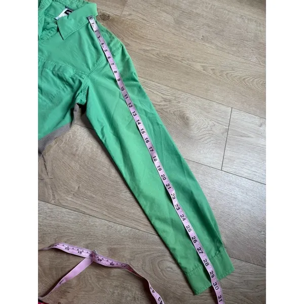 The North Face green button up roll tab sleeve sun protection vented hiking sz M - Image 11