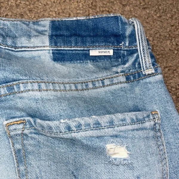 Mother Superior Tomcat Distressed High Rise Jeans The‎ Confession Light Blue 28 - Image 10