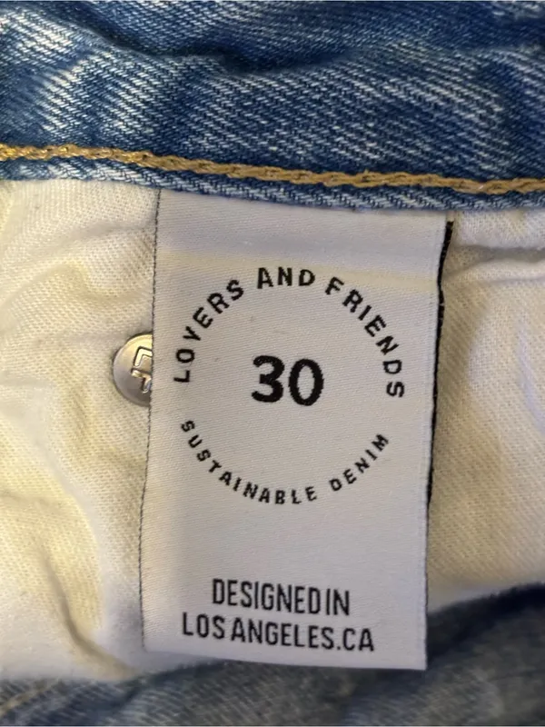 Lovers and Friends Jack High Rise Cut Off Denim Shorts 30 - Image 3