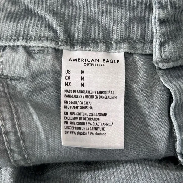 American Eagle Outfitters Corduroy Raw Hem Overall Dress In Jade Size Medium - Image 6