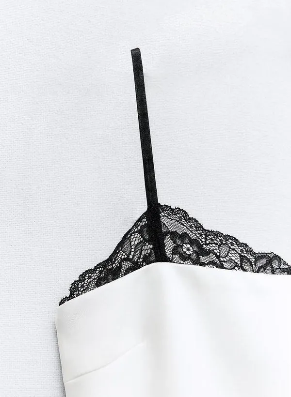 Zara Dress lace mini fitted white wedding party coctail evening bodycon - Image 8