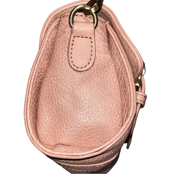 Anthropologie Aidy Pink Faux Leather Barrel Bag - Image 7