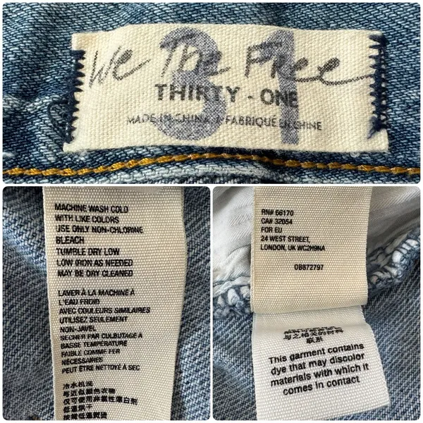 WE THE FREE People Loving Good Vibrations Cut Off Denim Shorts Distressed Sz 31 - Image 9