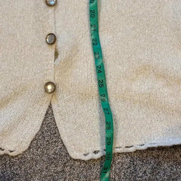 Cream Knit Button - Image 9