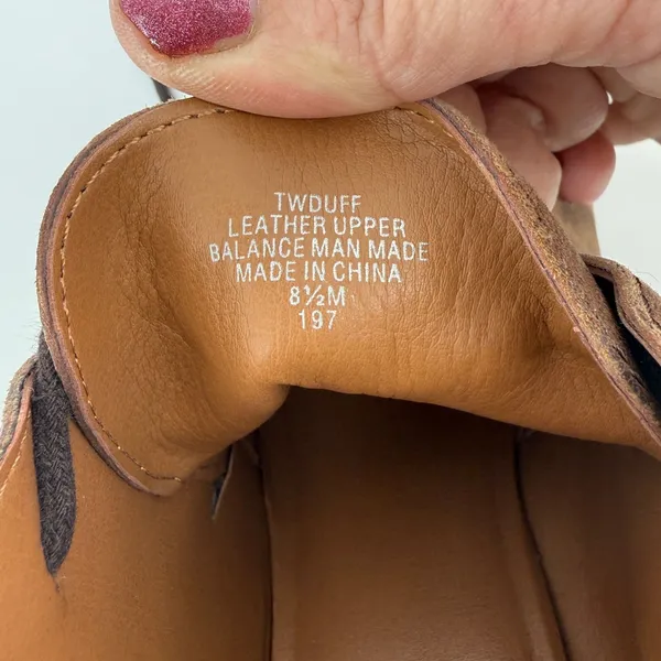 Tommy Hilfiger Duff Brown Suede‎ Leather Lace Up Block Heel Ankle Booties 8.5M - Image 9