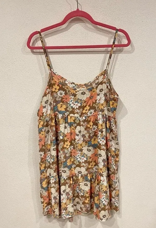 Altar'd State Retro Floral Strappy Sundress Size Medium EUC - Image 5