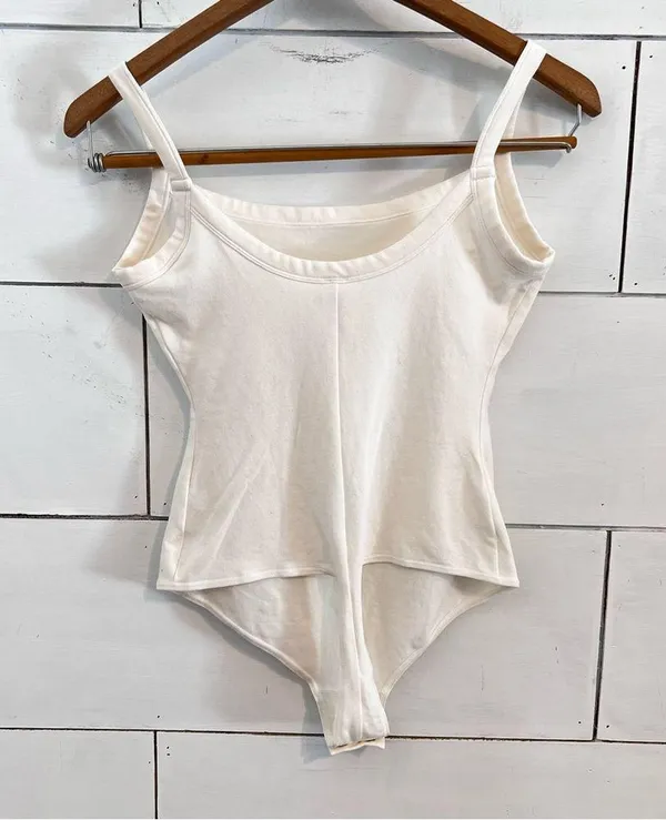 Skims Cotton Jersey Scoop Neck Bodysuit. Size Small. New Without Tags. - Image 7