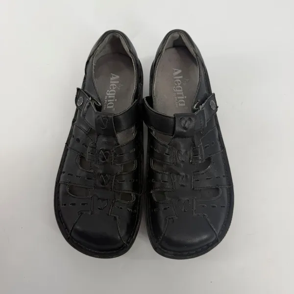 Alegria Pesca Black Leather Fisherman Mary Jane‎ Shoes Womens Size 37 EU 7 US - Image 2