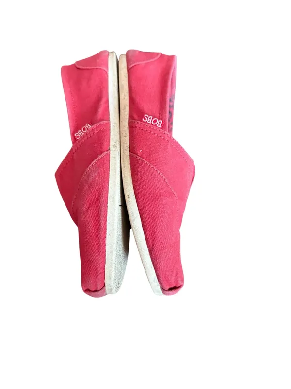 Skechers Women's Slip-On Canvas Flats - Red Bobs - Image 6