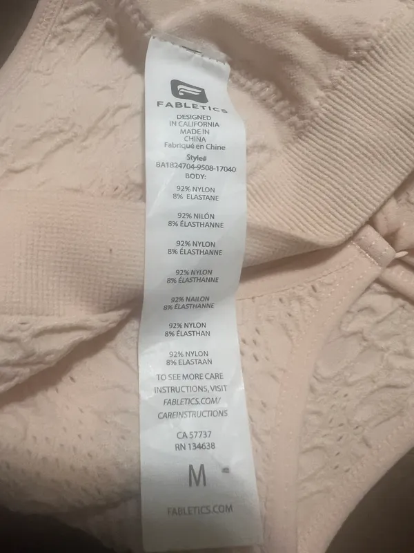 Fabletics Chelsea Apricot Seamless Racerback Bralette - Image 9
