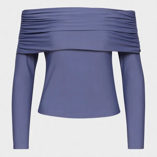 Wilfred Aritzia Lavinia Off-The-Shoulder Top Blue Size S NWT - Image 6