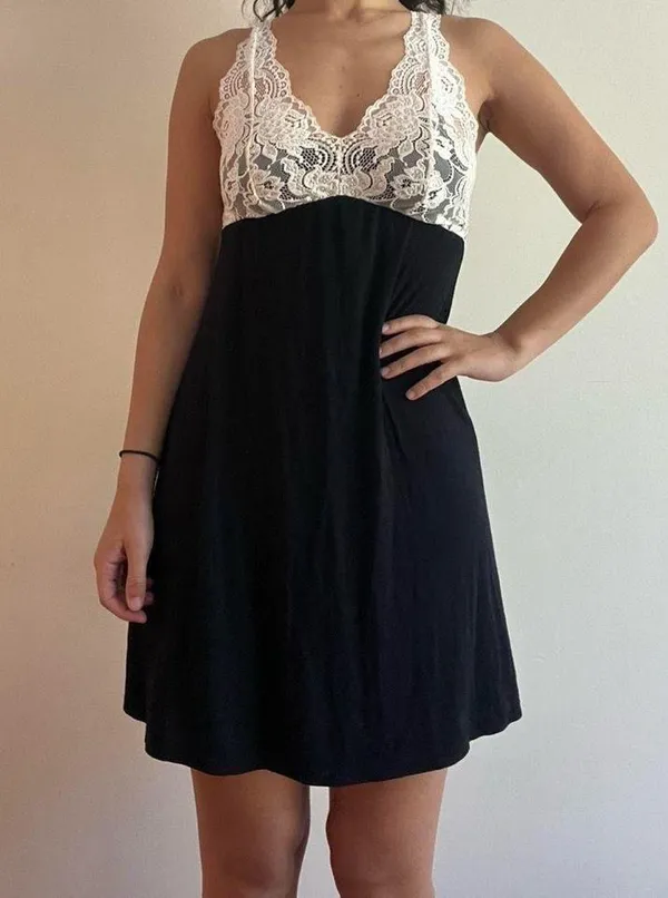 black lace y2k slip dress - Image 4