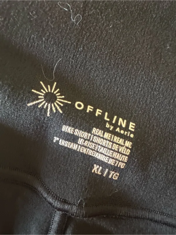OFFLINE by Aerie Real Me Crossover High Waist Bike Shorts Black XL - Image 4