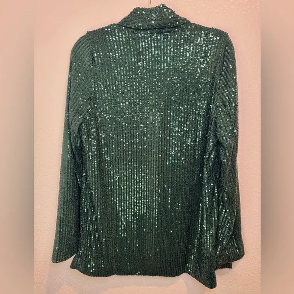 SHOW ME YOUR MUMU Women's‎ Dance Sequins Blazer in emerald green Size S - Image 9