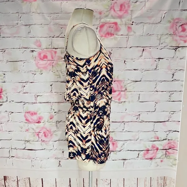 Parker Harrison silk romper in Deep Sea Sunrise Parke size small - Image 4