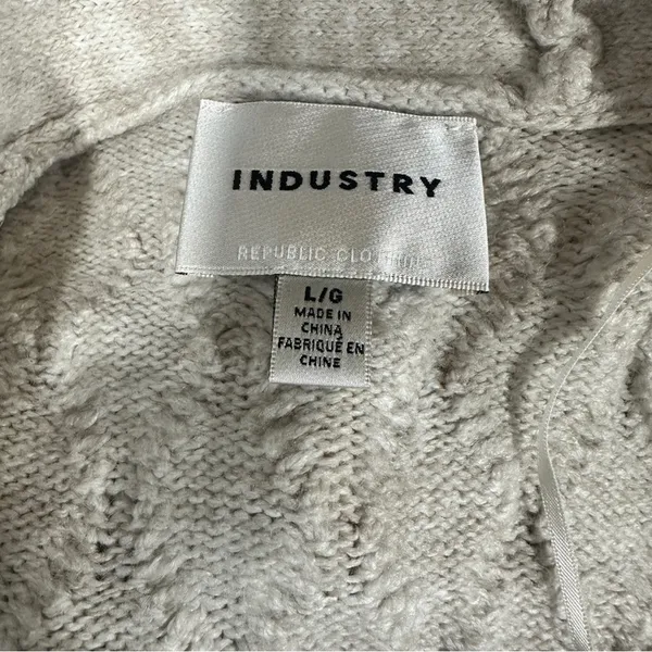 Industry L Cream Ruffle Cardigan Feminine Office Chic Quiet Luxury Sweater - Image 6