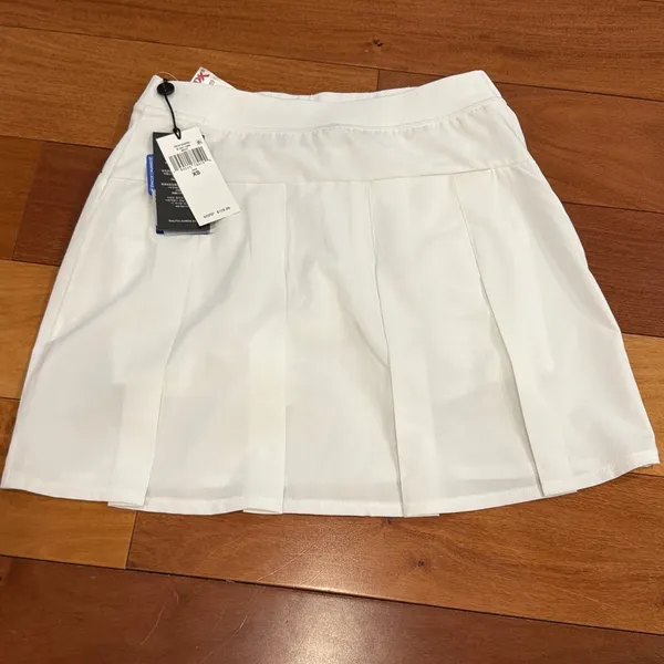 NWT RLX Ralph Lauren 17" Performance Stretch Golf Skort White Pleated XS - Image 5