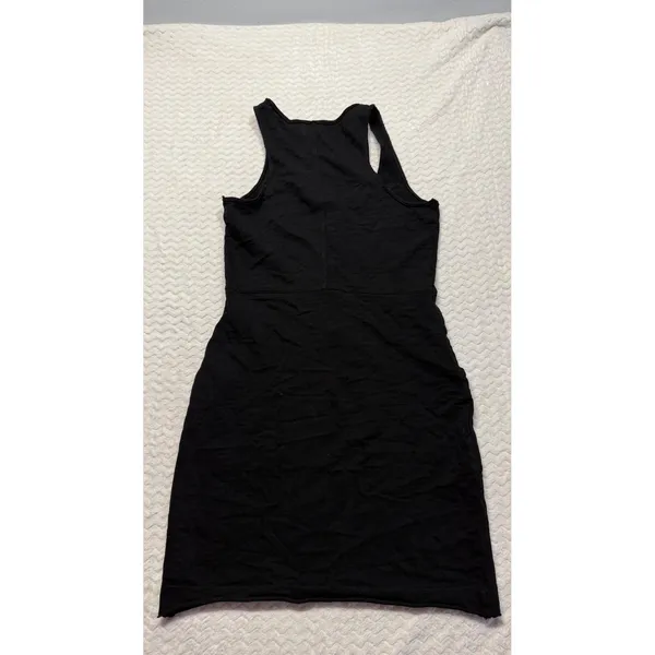 Nation LTD Womens Black Henley Snap Tank Dress Racerback Pockets XS - Image 3