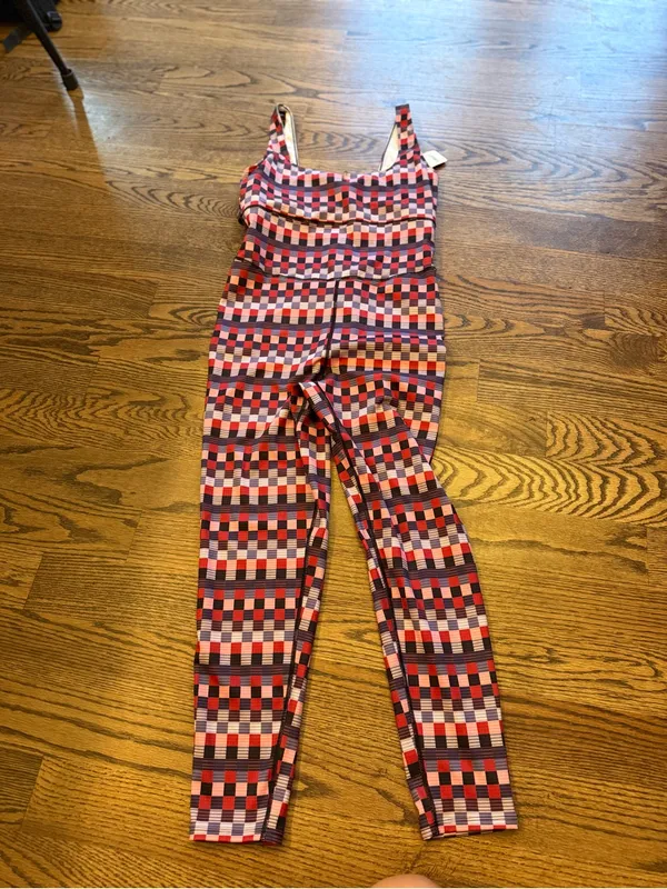 Free People FP Movement NWT - Lose Control Print Onesie Jumpsuit L $118 - Image 4