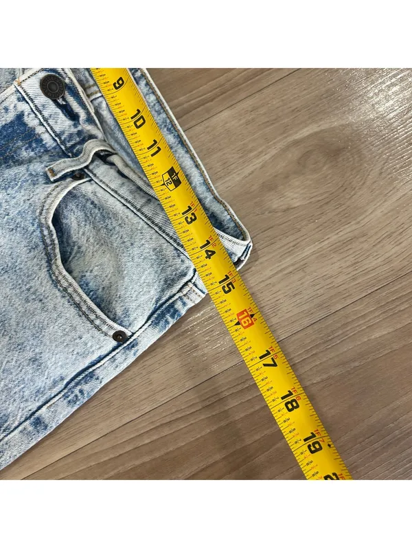 Levi’s 90s Y2K Middy Straight Jeans Women’s 26 Light Acid Wash High Rise Denim - Image 5