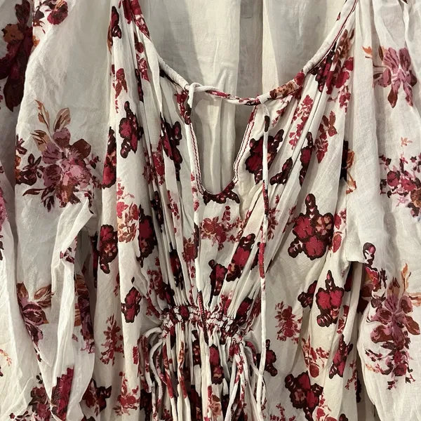 Free People Womens Dress Sz M Pink Camella Mini Floral Cottagecore‎ Prairie Boho - Image 6