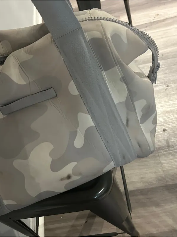 Dagne Dover Camouflage Neoprene Tote in Taupe & Gray - Image 12