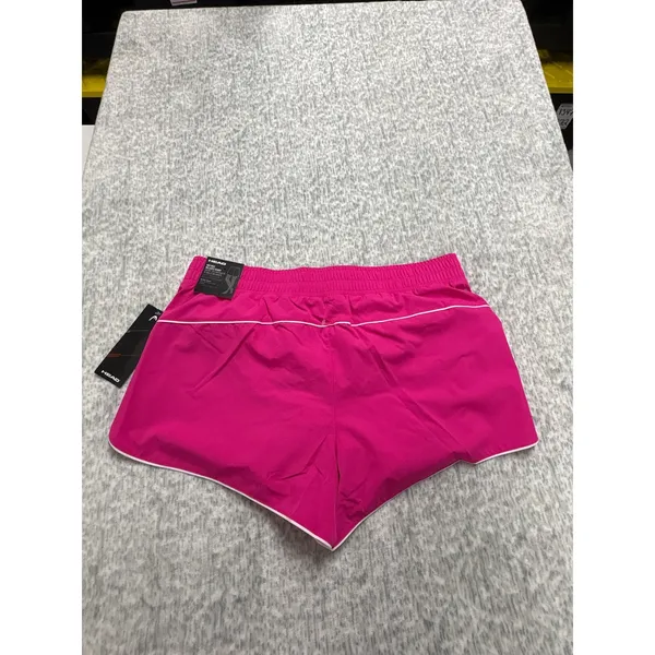 HEAD Womens Breakpoint Piping Shorts Proud Pink Mid Rise Relaxed‎ XL - Image 4