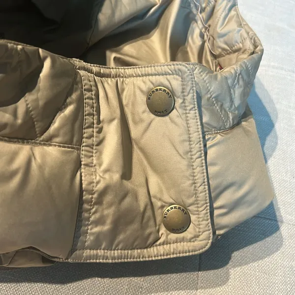 Burberry Tan Quilted Detachable Hood for Jacket Replacement - Image 3