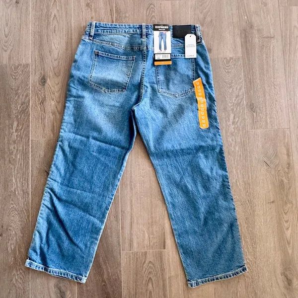 Express Straight Leg Ankle Jeans Braid Trim Casual Medium Wash NEW Women Sz 12 - Image 6